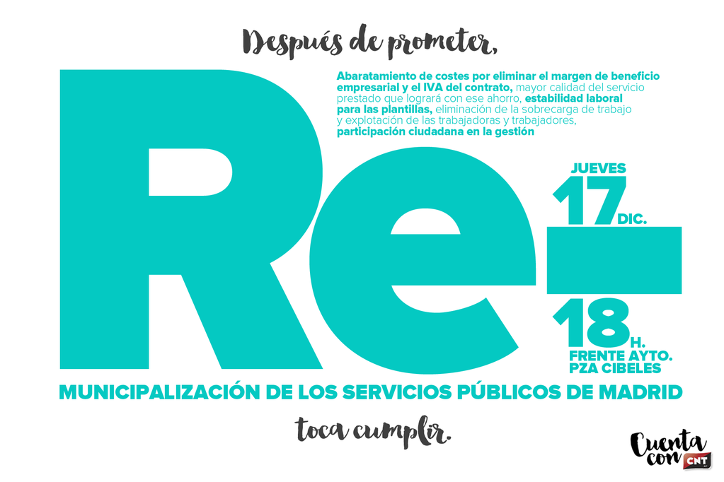 Remunicipalización servicios públicos Madrid